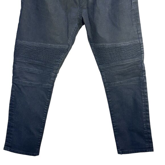 Express Jeans Rocco Slim Fit Skinny Leg Mens Mid Rise Black Jeans Size 33x30 - Picture 3 of 11